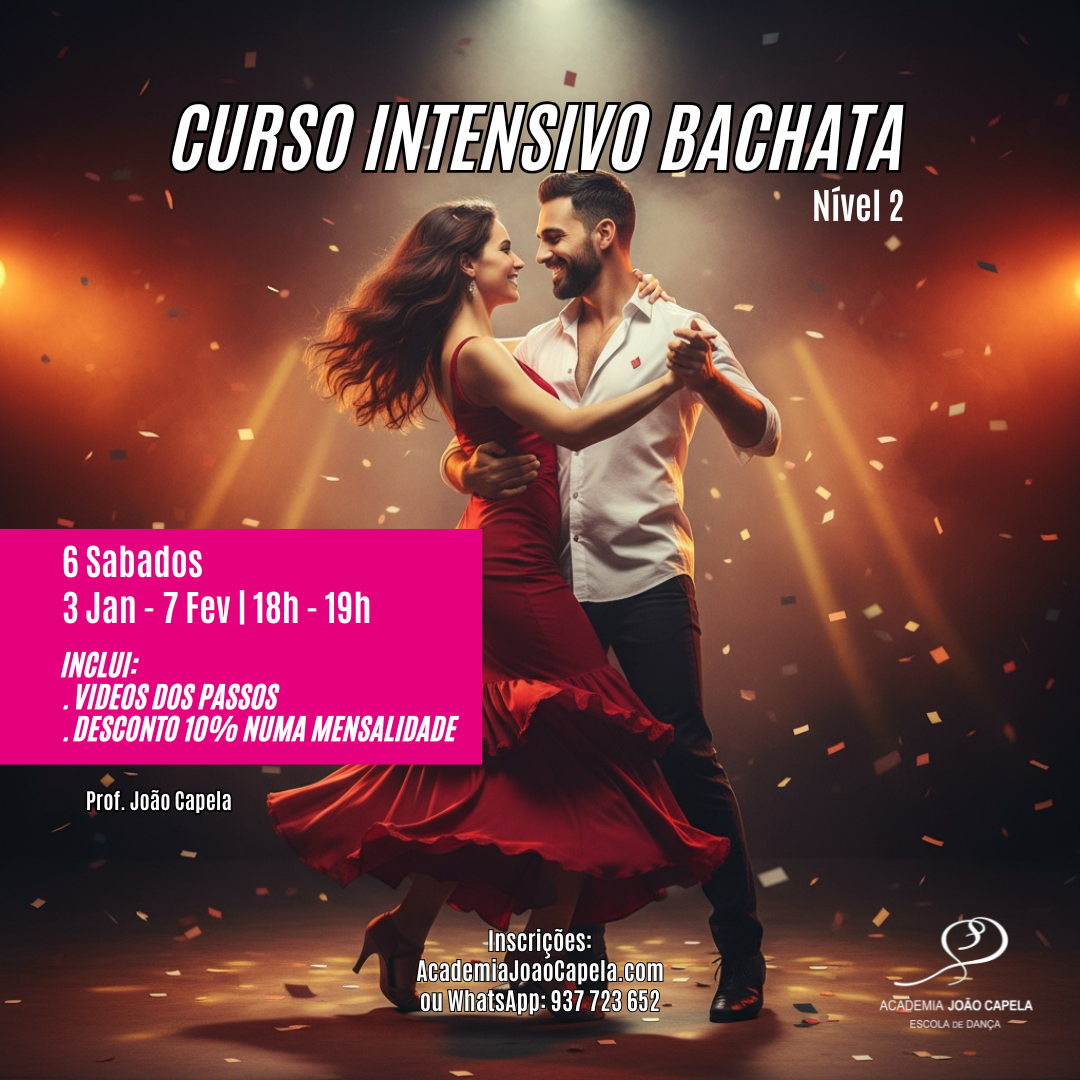 Curso Intensivo de Bachata – Nível 2 – Jan-Fev2026